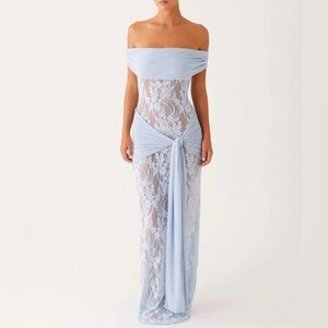 New Peppermayo light blue lace maxi dress